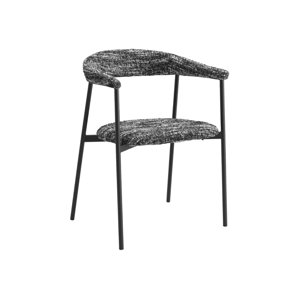 Bouclé Dining Chairs Julio with Armrests, Set of 2 – image 1