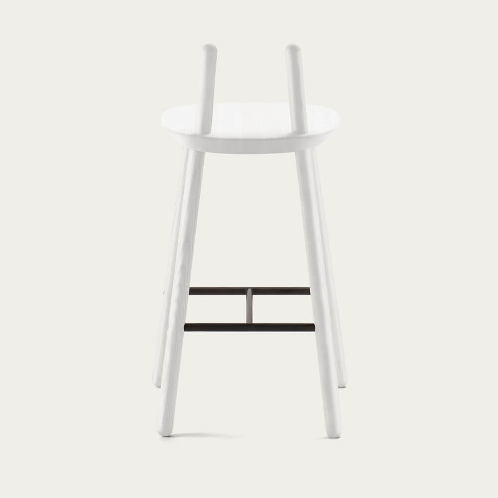 White Naive Semi Bar Stool – image 3