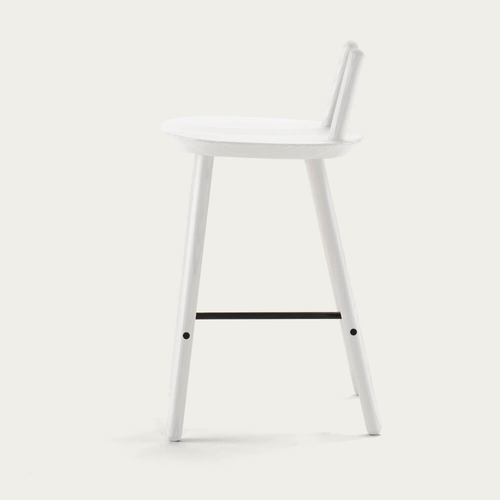 White Naive Semi Bar Stool – image 4