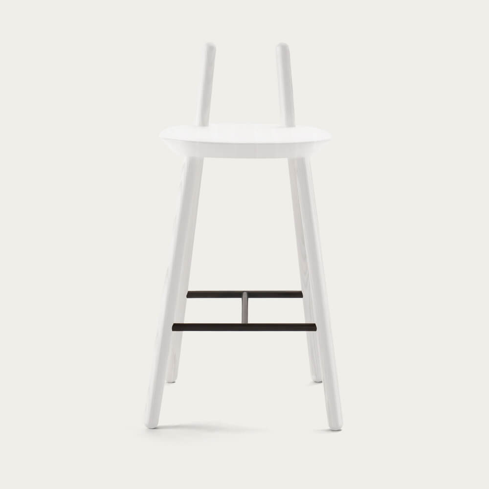 White Naive Semi Bar Stool – image 2