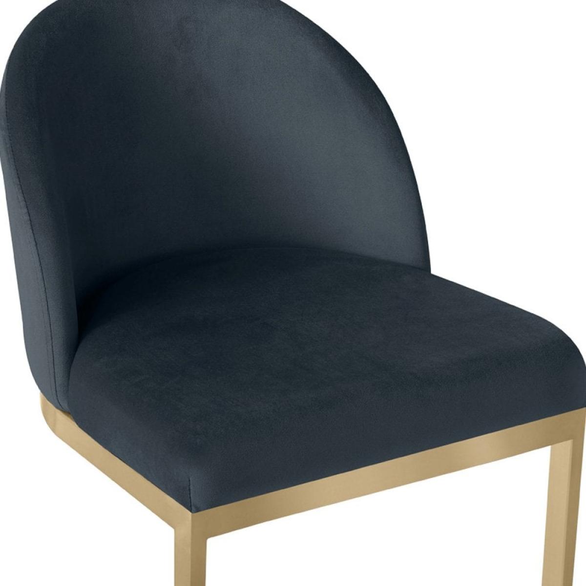 Matteo Bar Stool with Backrest, Ink Grey Sustainable Velvet Leg Colour: Brass – image 8