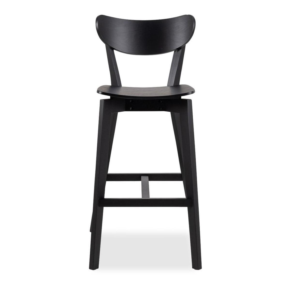 Roxby Wooden Bar Stool, Black – image 3