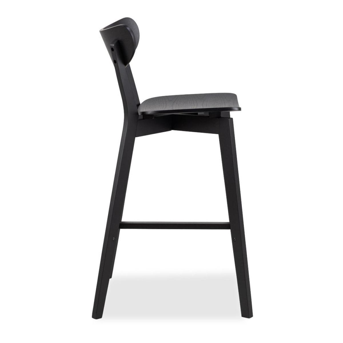 Roxby Wooden Bar Stool, Black – image 4