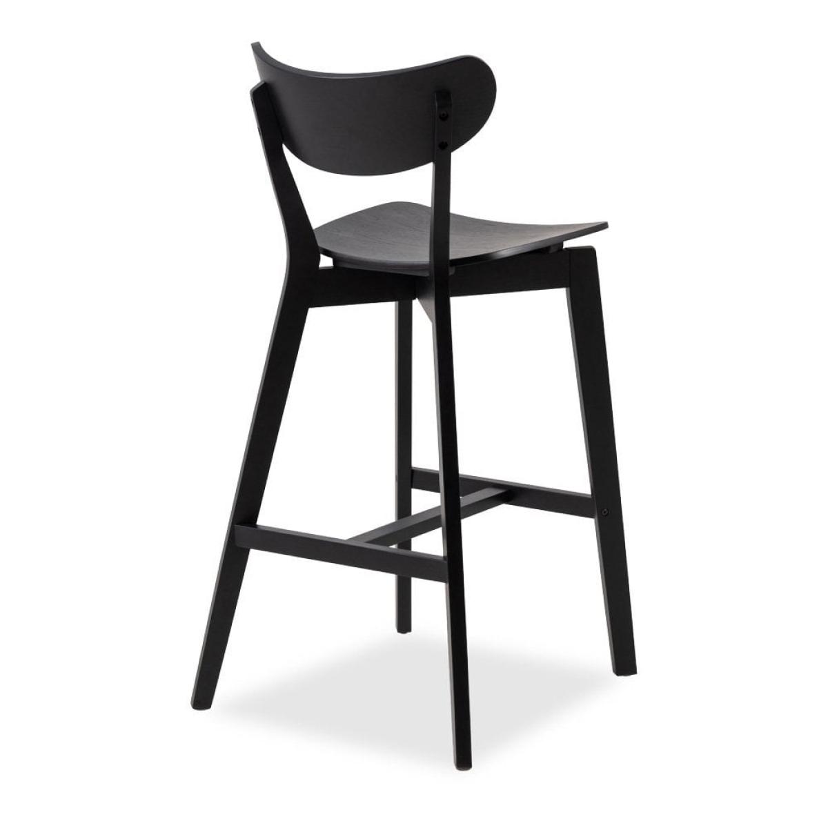 Roxby Wooden Bar Stool, Black – image 5