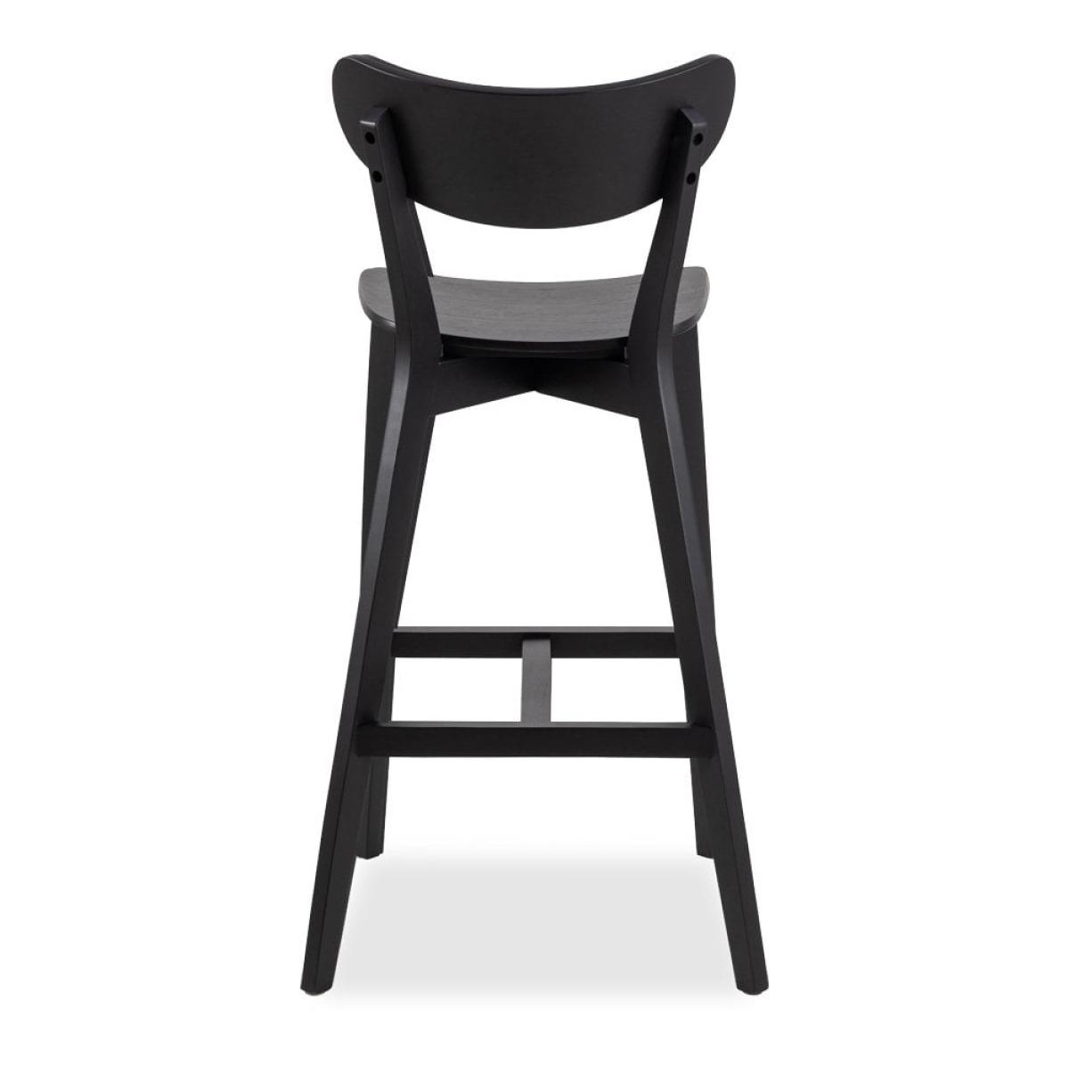 Roxby Wooden Bar Stool, Black – image 6