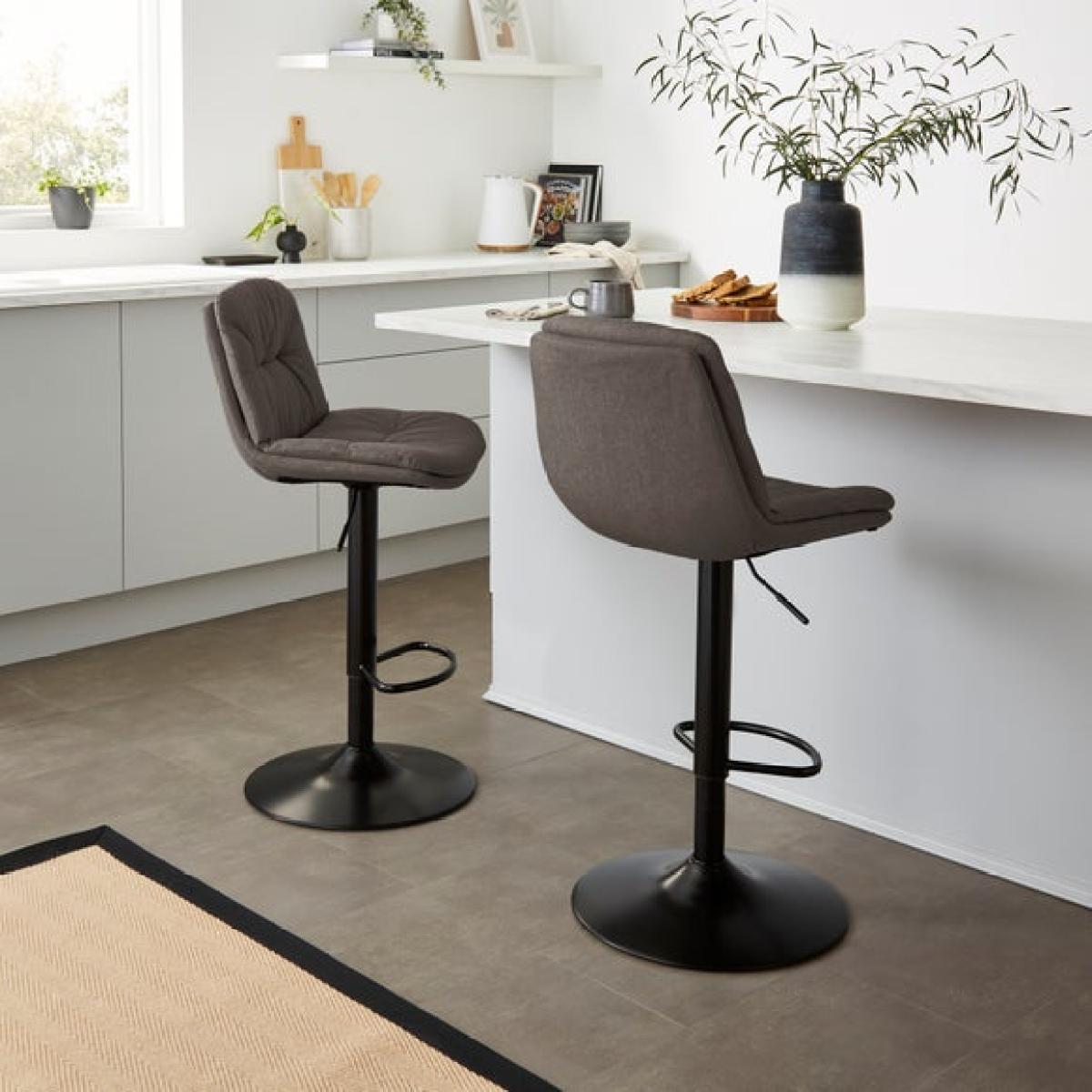 Thalia Height Adjustable Barstool, Fabric – image 2
