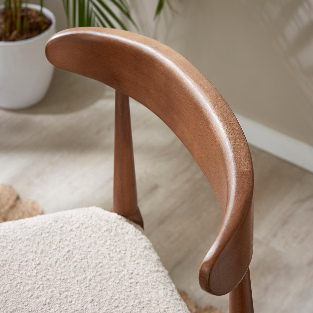 Elements Alva Bar Height Stool, Warm Sand Boucle Brown – image 3