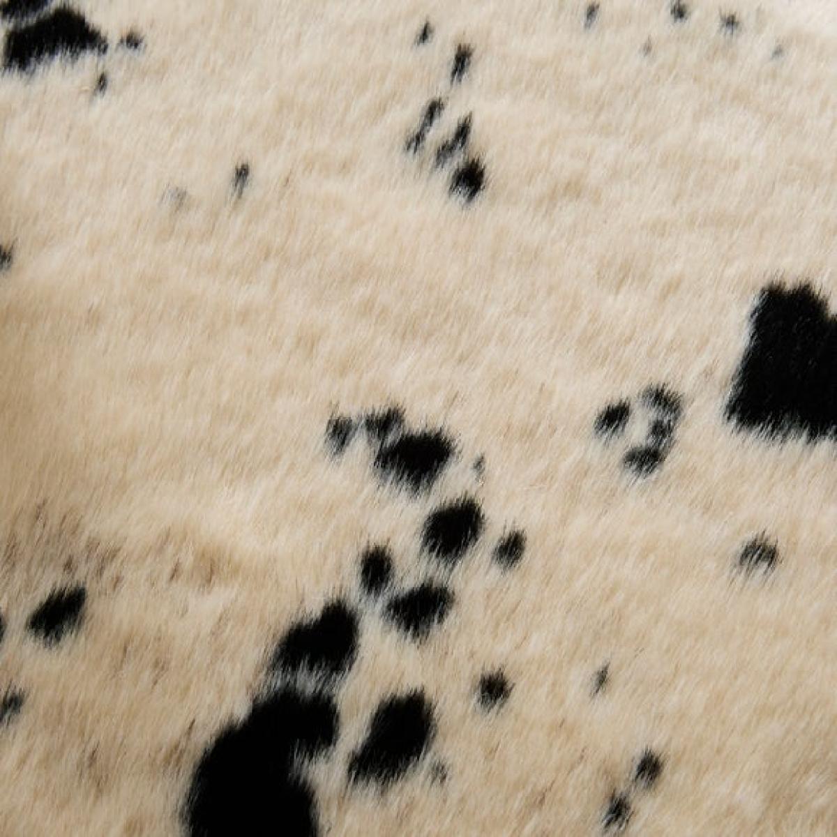 Camille Counter Height Barstool, Cow Print Fur – image 5