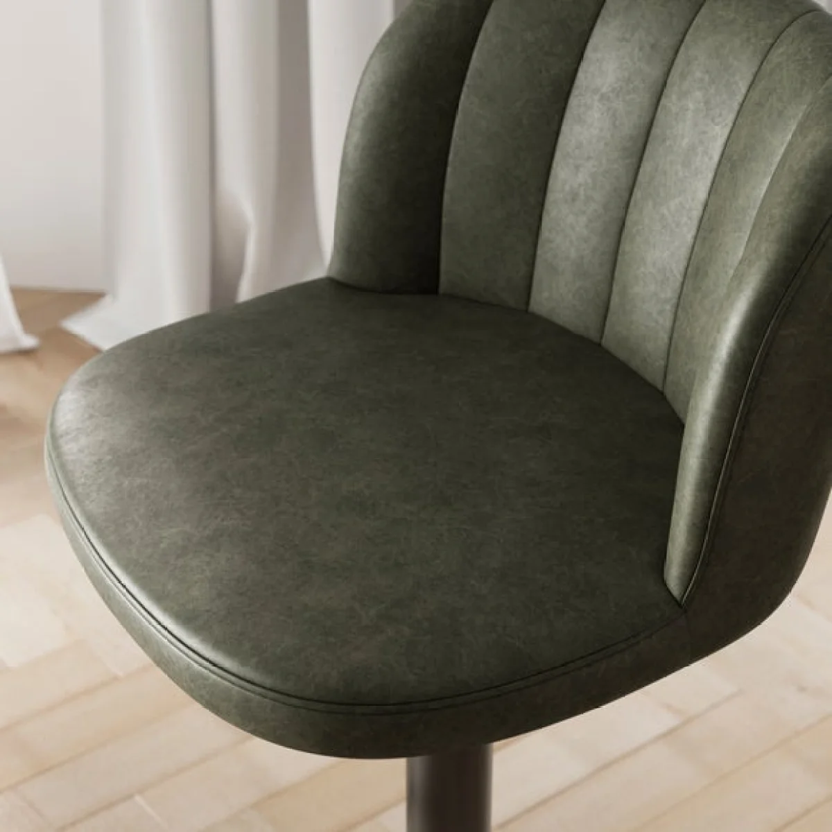 Mylo Gaslift Barstool, Faux Leather – image 4