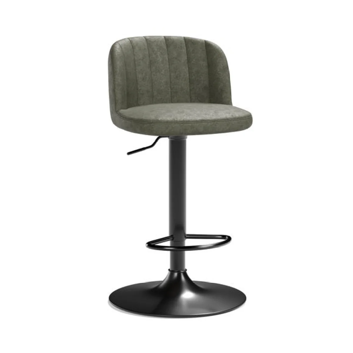 Mylo Gaslift Barstool, Faux Leather – image 6