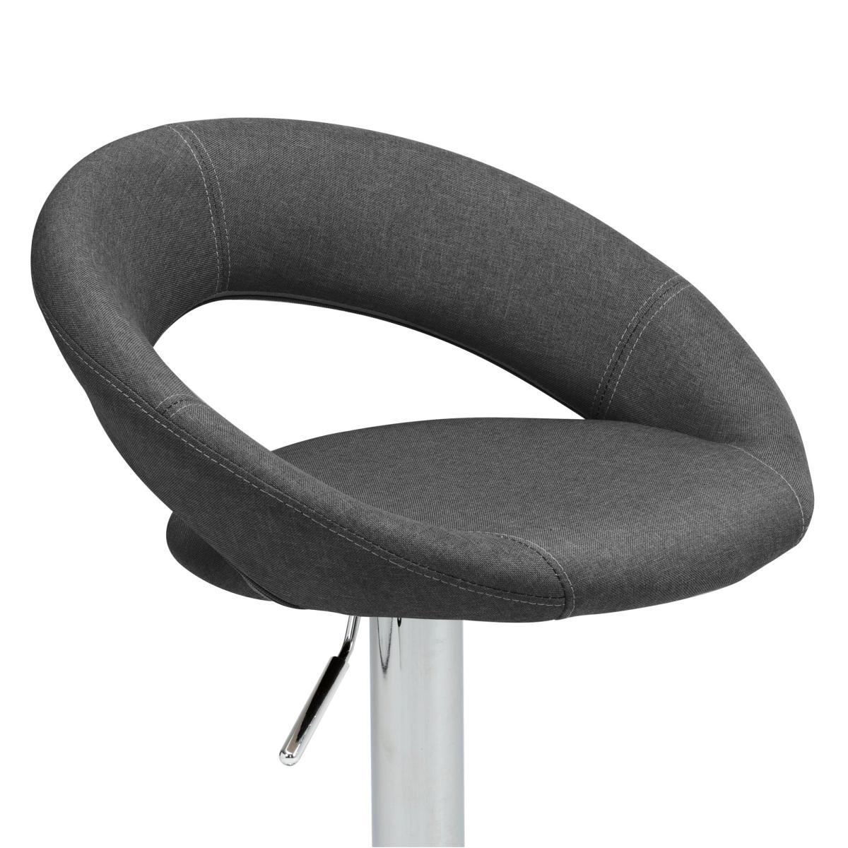 Knox Bar Stool Grey Fabric Grey – image 6