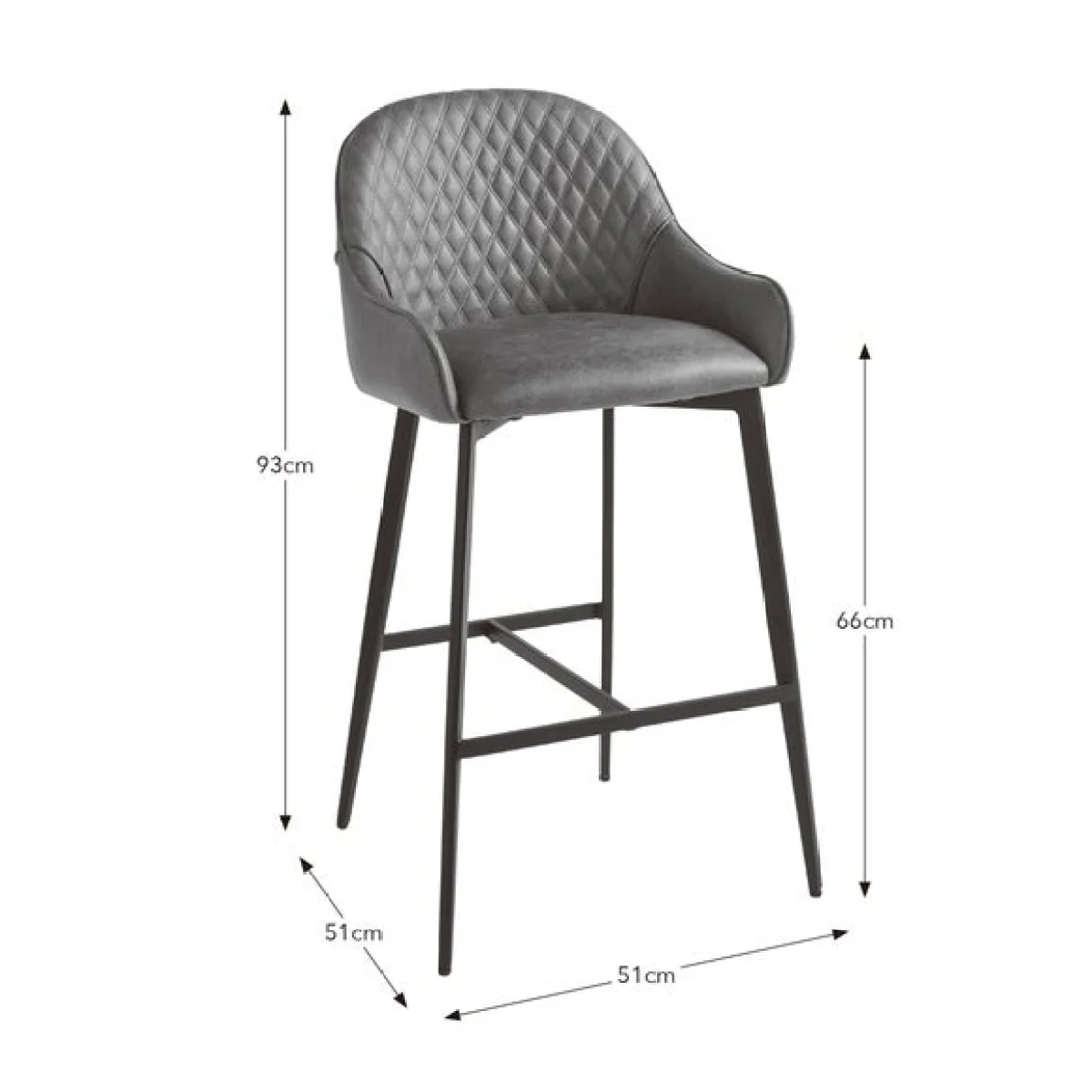 Hudson Bar Stool, Faux Leather – image 6