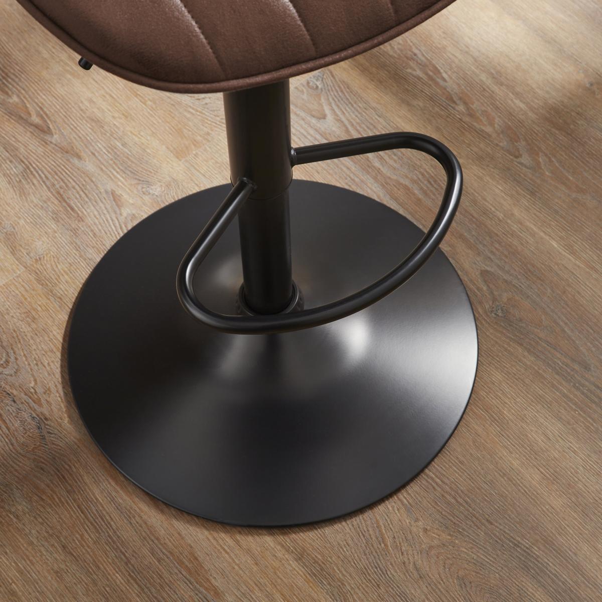 Zion Microsuede Bar Stool Brown – image 4