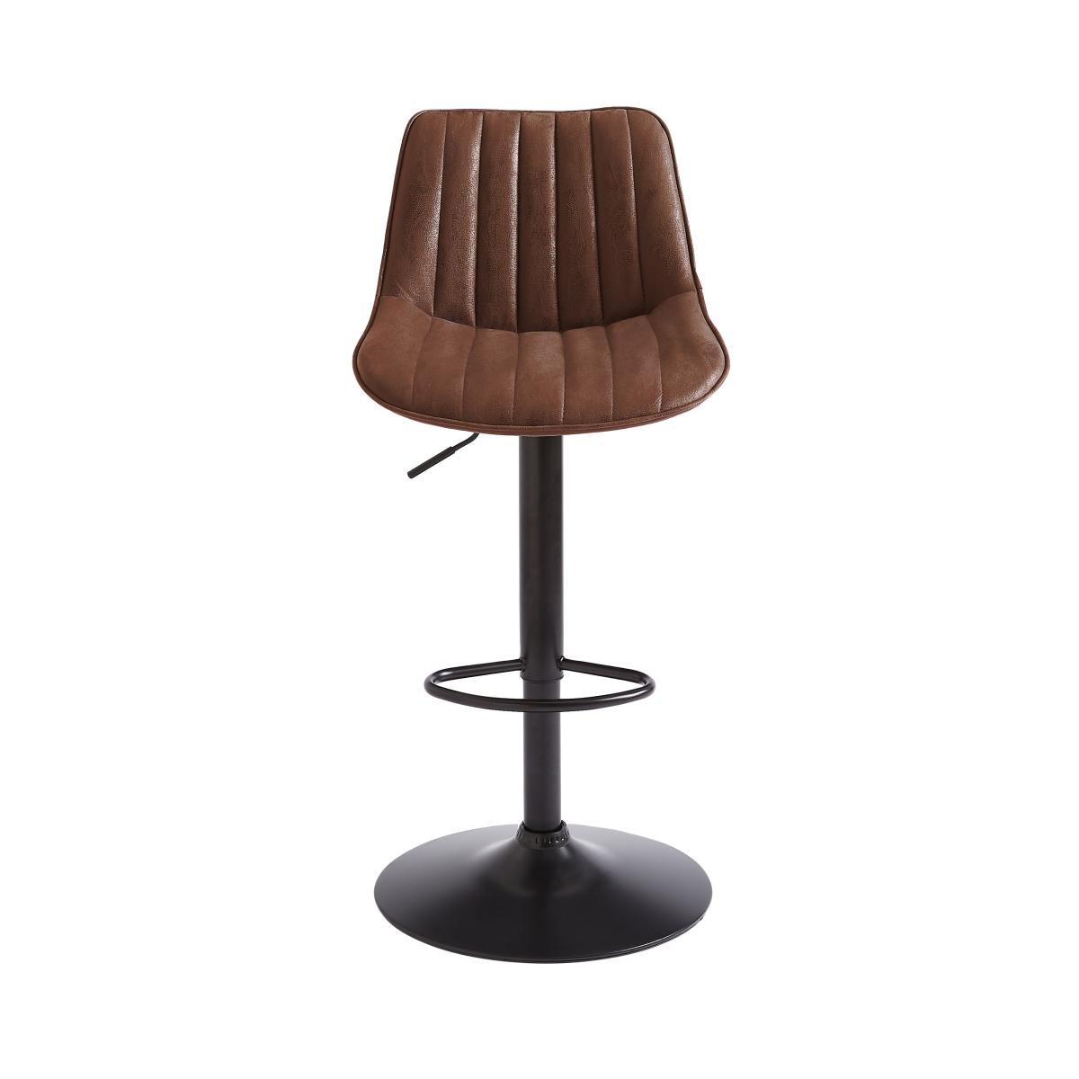 Zion Microsuede Bar Stool Brown – image 5