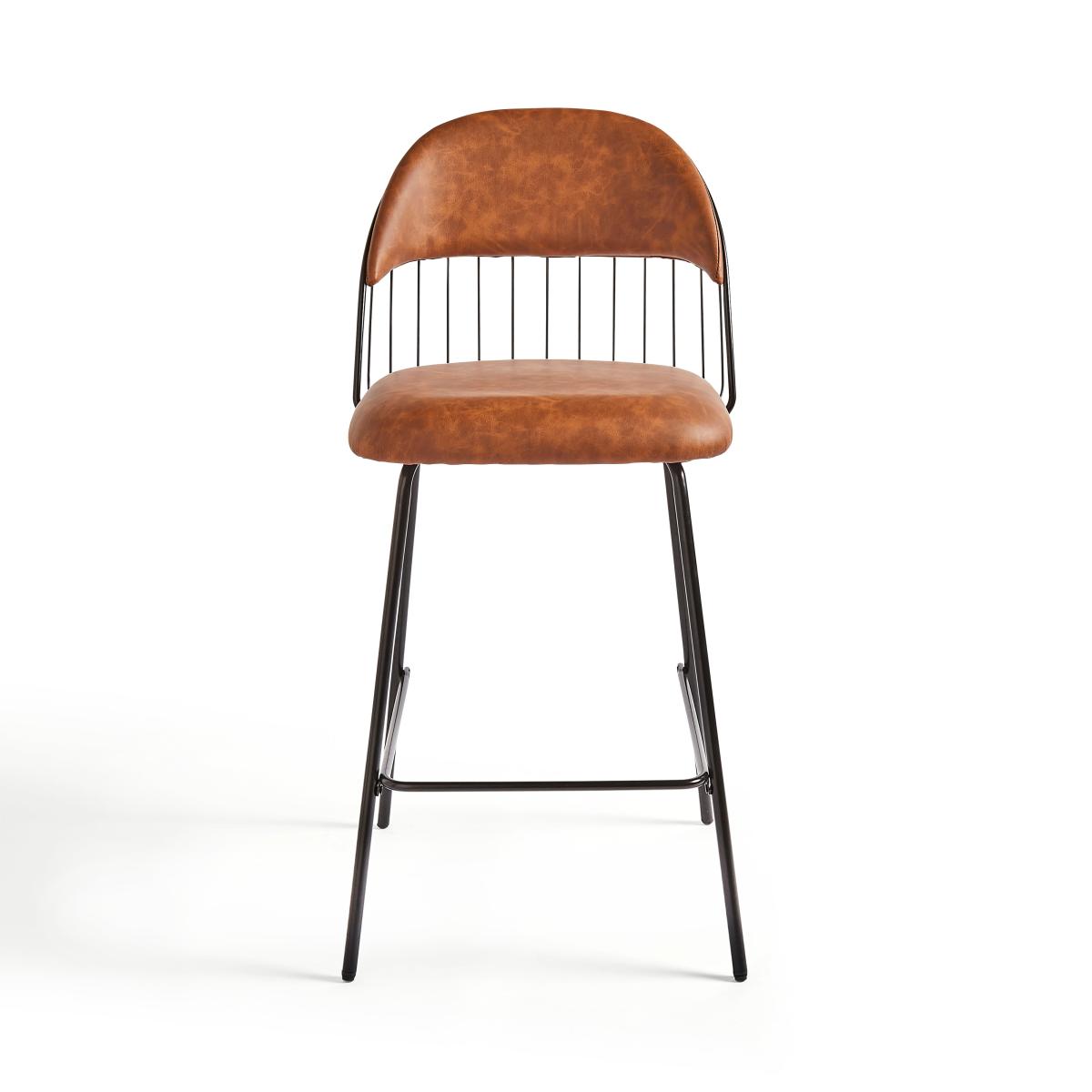 Marcela Faux Leather Bar Stool, Tan Tan (Brown) – image 5
