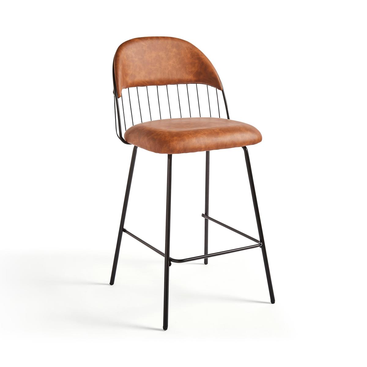 Marcela Faux Leather Bar Stool, Tan Tan (Brown) – image 6