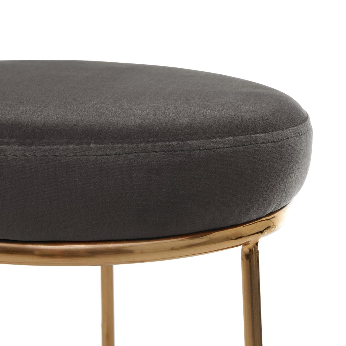 Zeta Velvet Bar Stool - Grey Grey – image 6