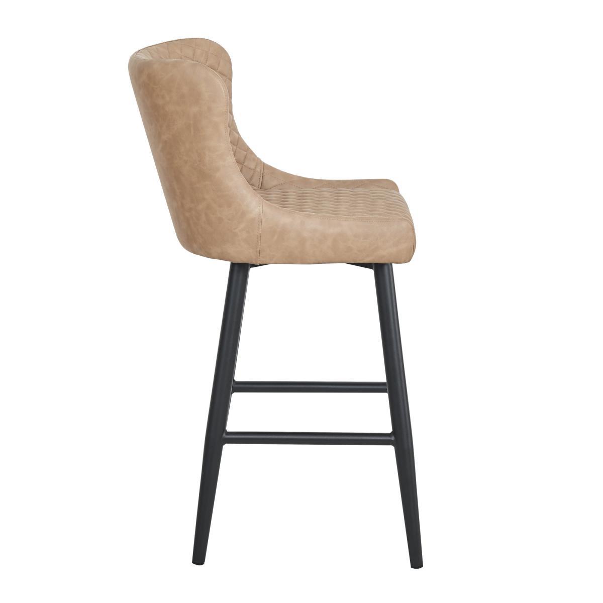 Montreal Mink PU Leather Bar Stool Mink – image 2