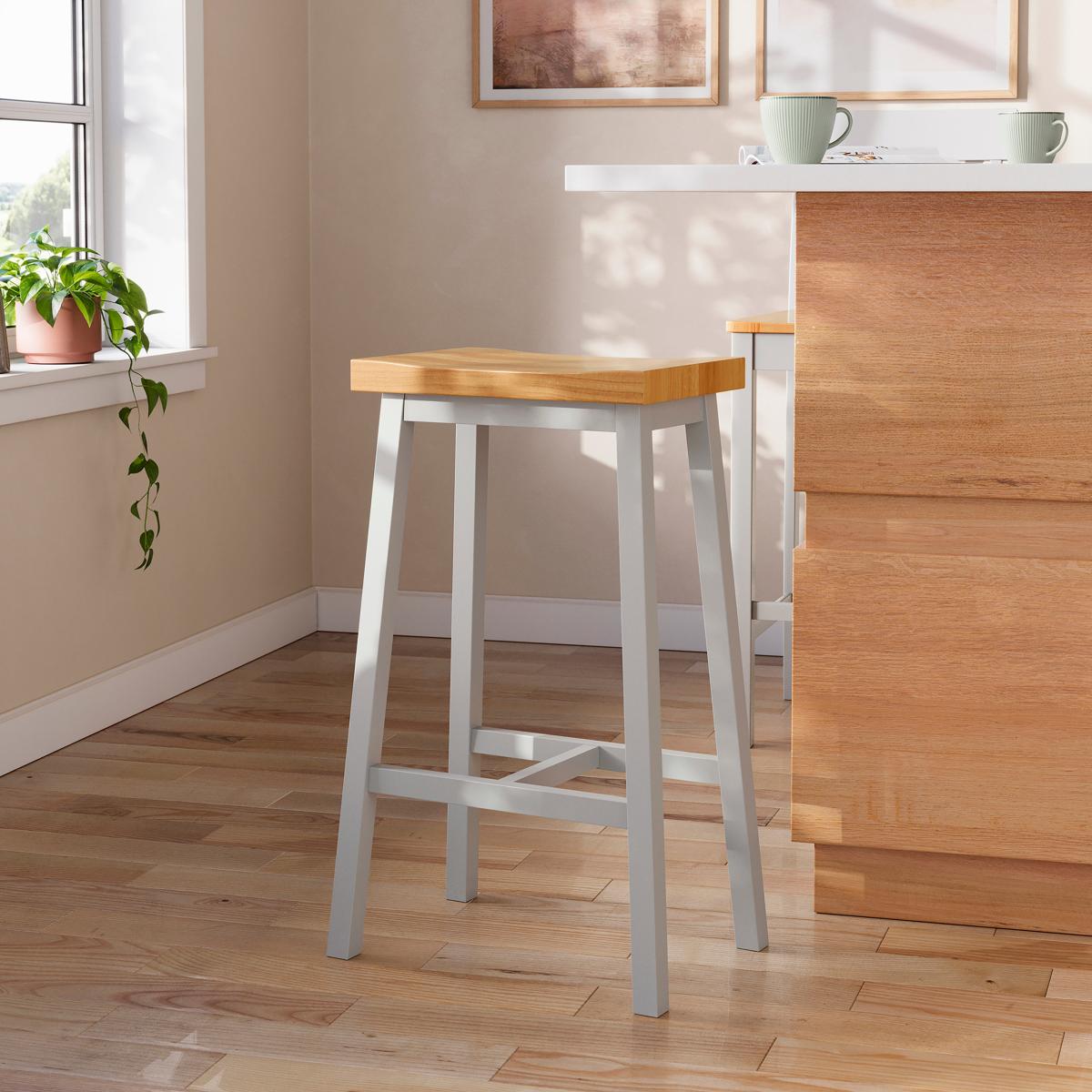 Briston Counter Height Bar Stool Light Grey – image 4