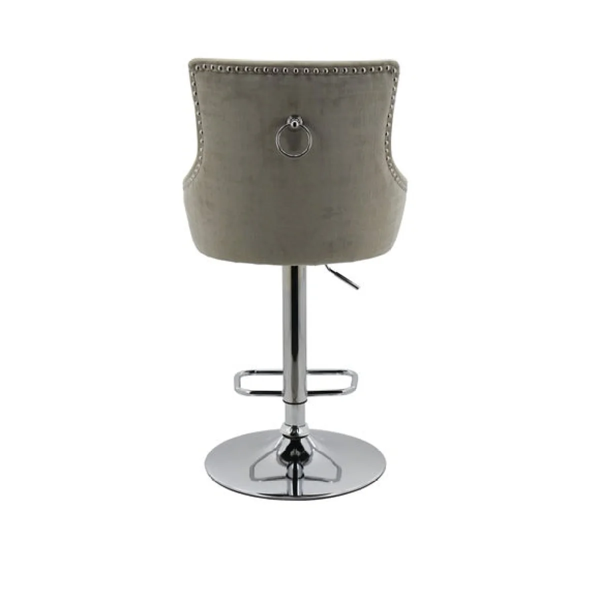 Selena Adjustable Height Swivel Bar Stool, Velvet – image 4
