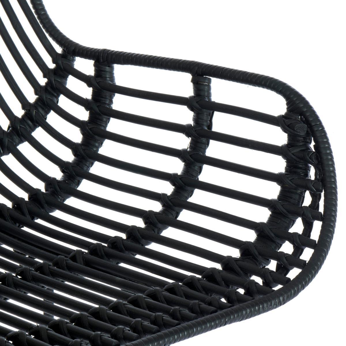 Nirvana Rattan Bar Stool Black – image 4