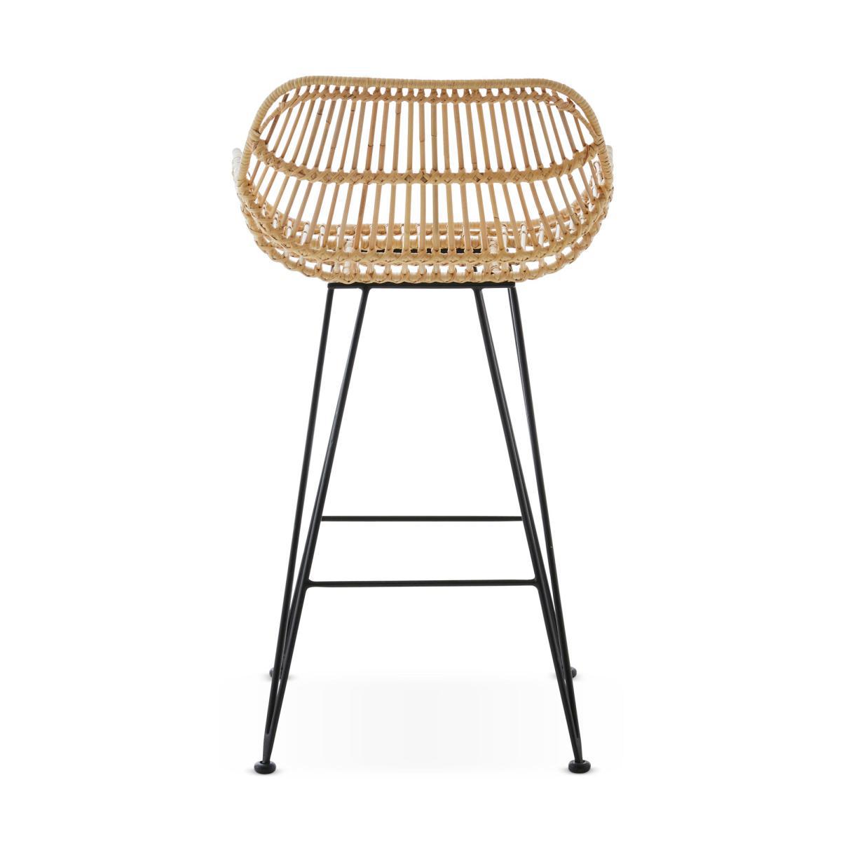 Nirvana Rattan Bar Stool Black – image 10
