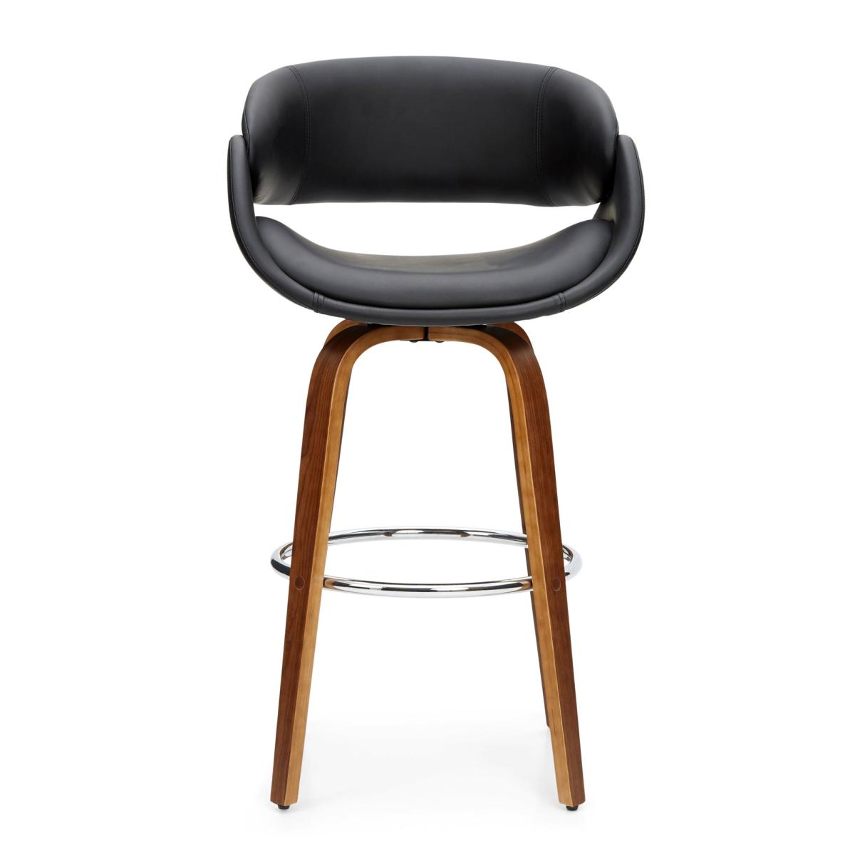 Torcello Black Faux Leather Bar Stool Black – image 4