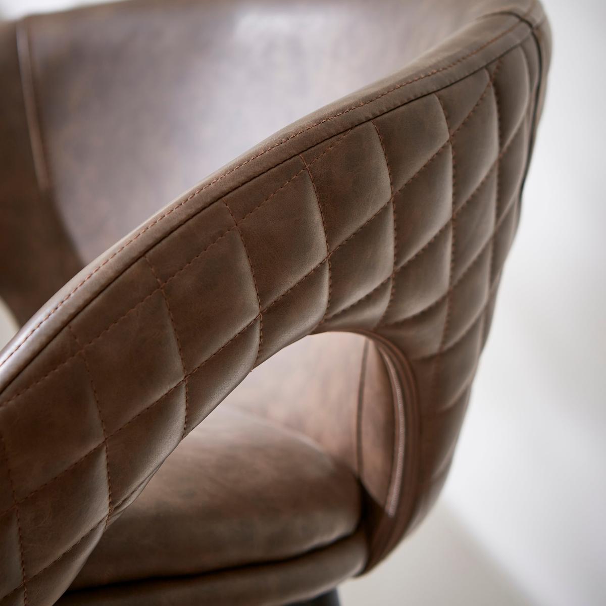 Dillon Bar Stool, Faux Leather Faux Leather Mocha – image 4