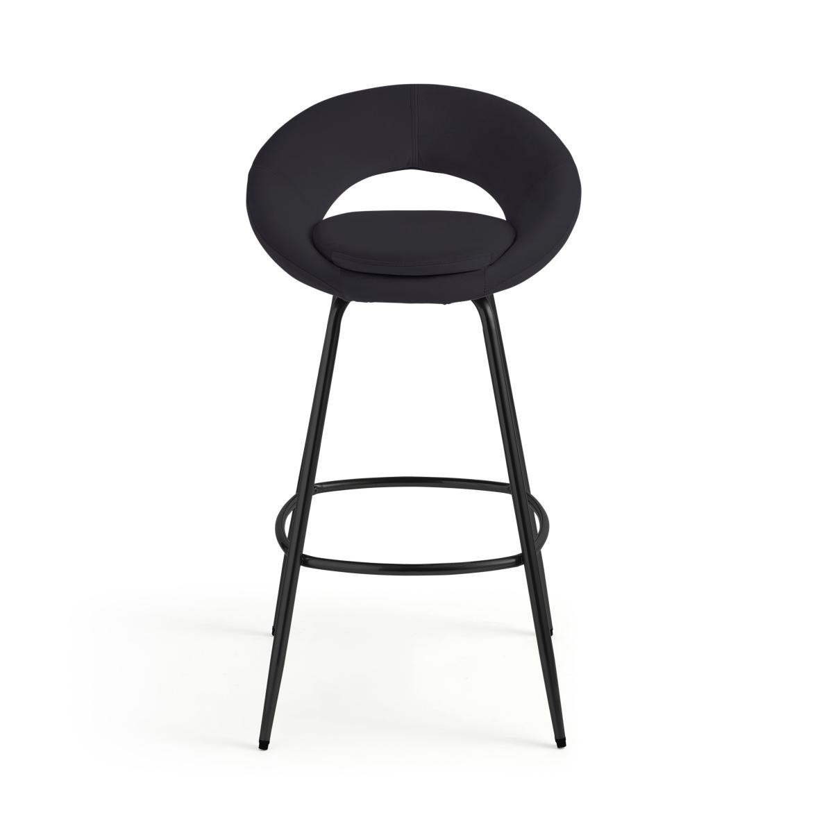 Lucie Velvet Bar Stool Black – image 5