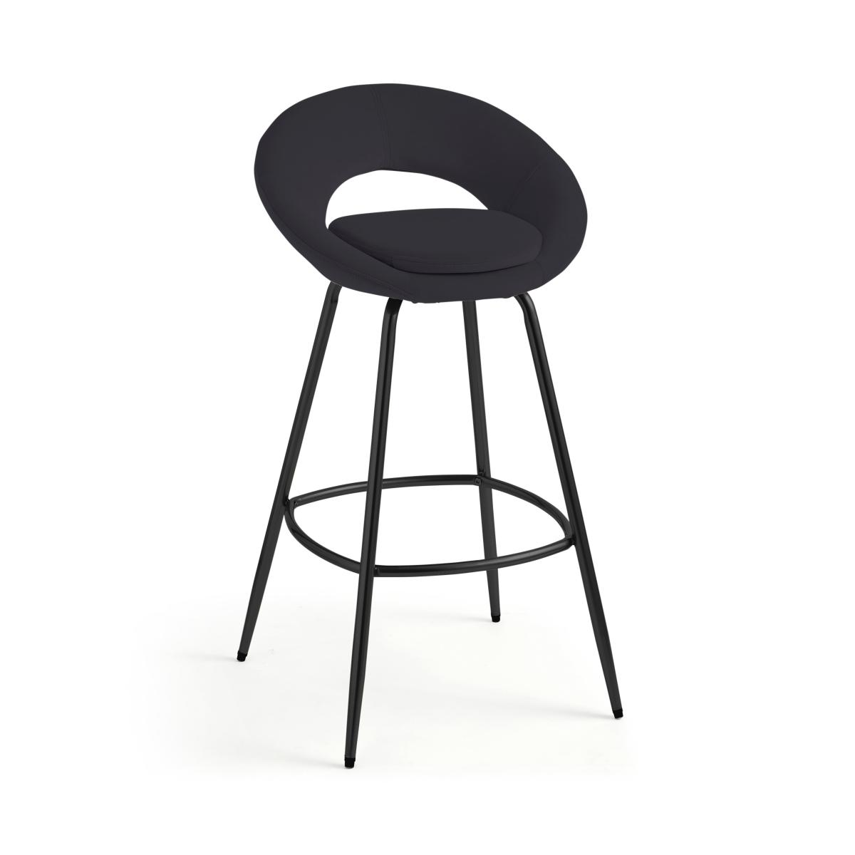 Lucie Velvet Bar Stool Black – image 6