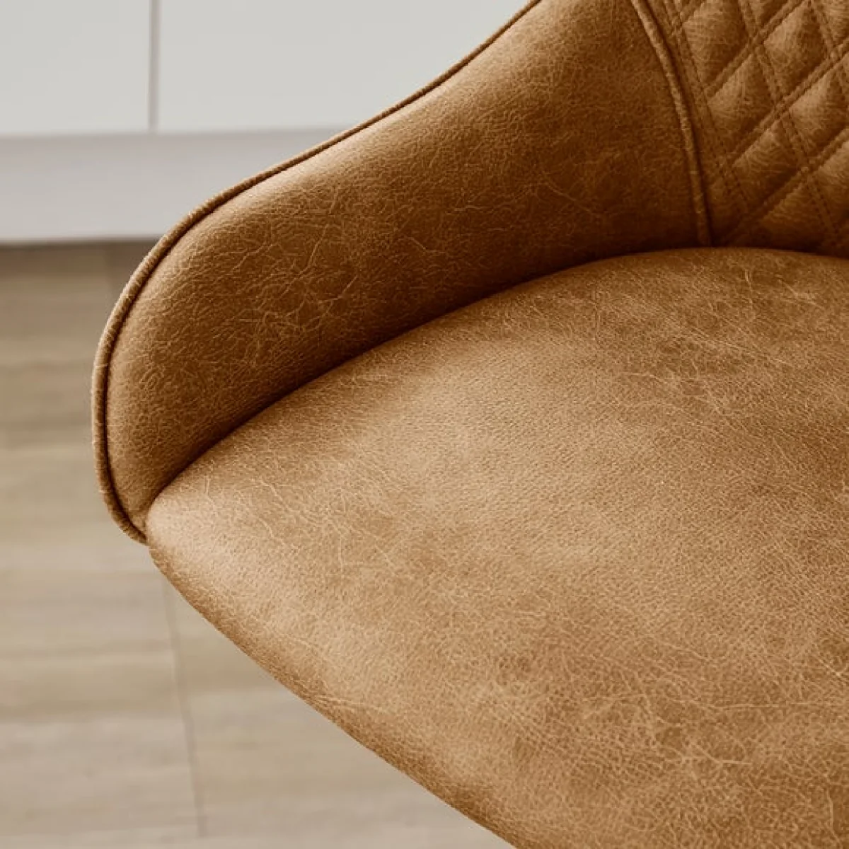 Hudson Height Adjustable Bar Stool, Faux Leather – image 4