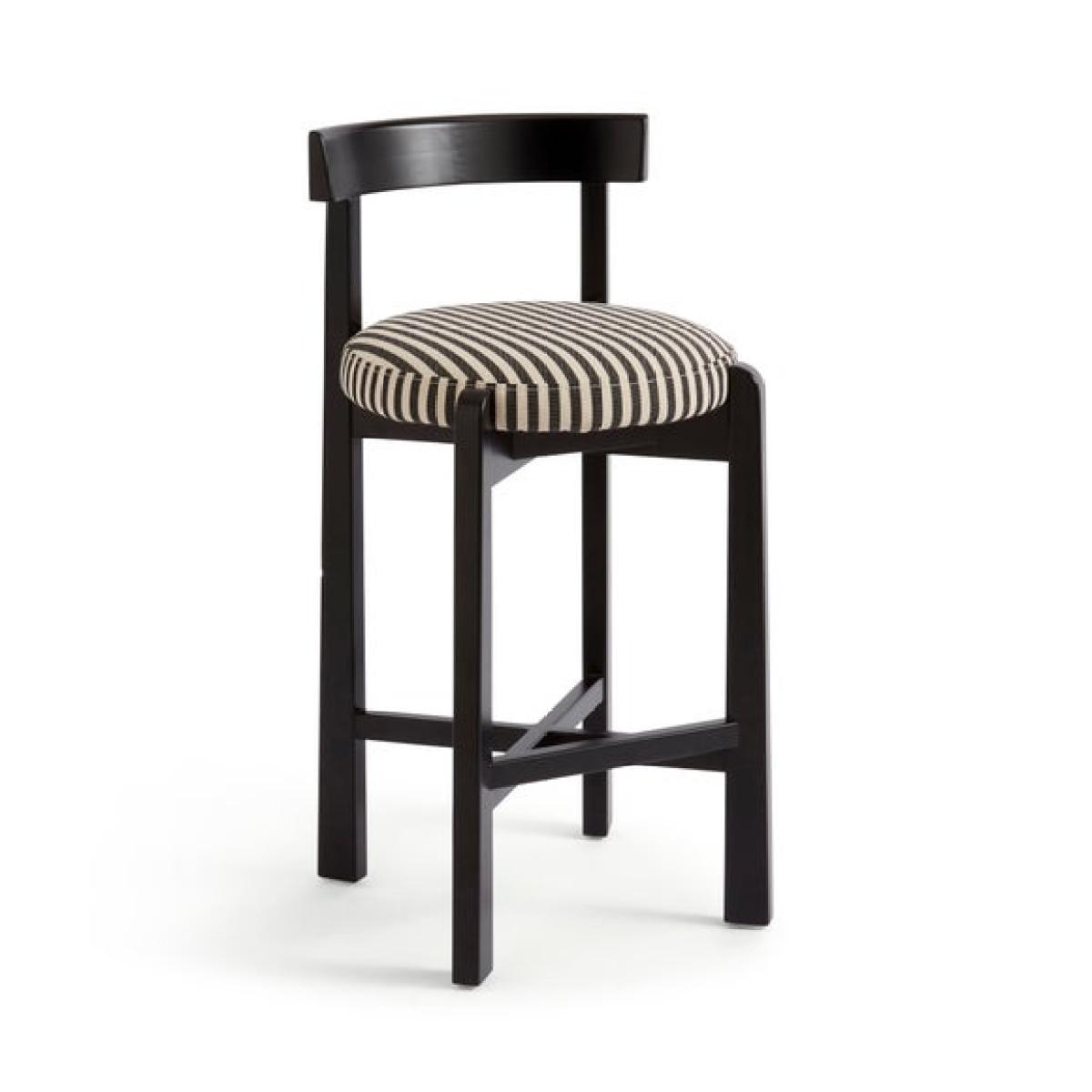 Camille Counter Height Barstool, Striped Fabric – image 2