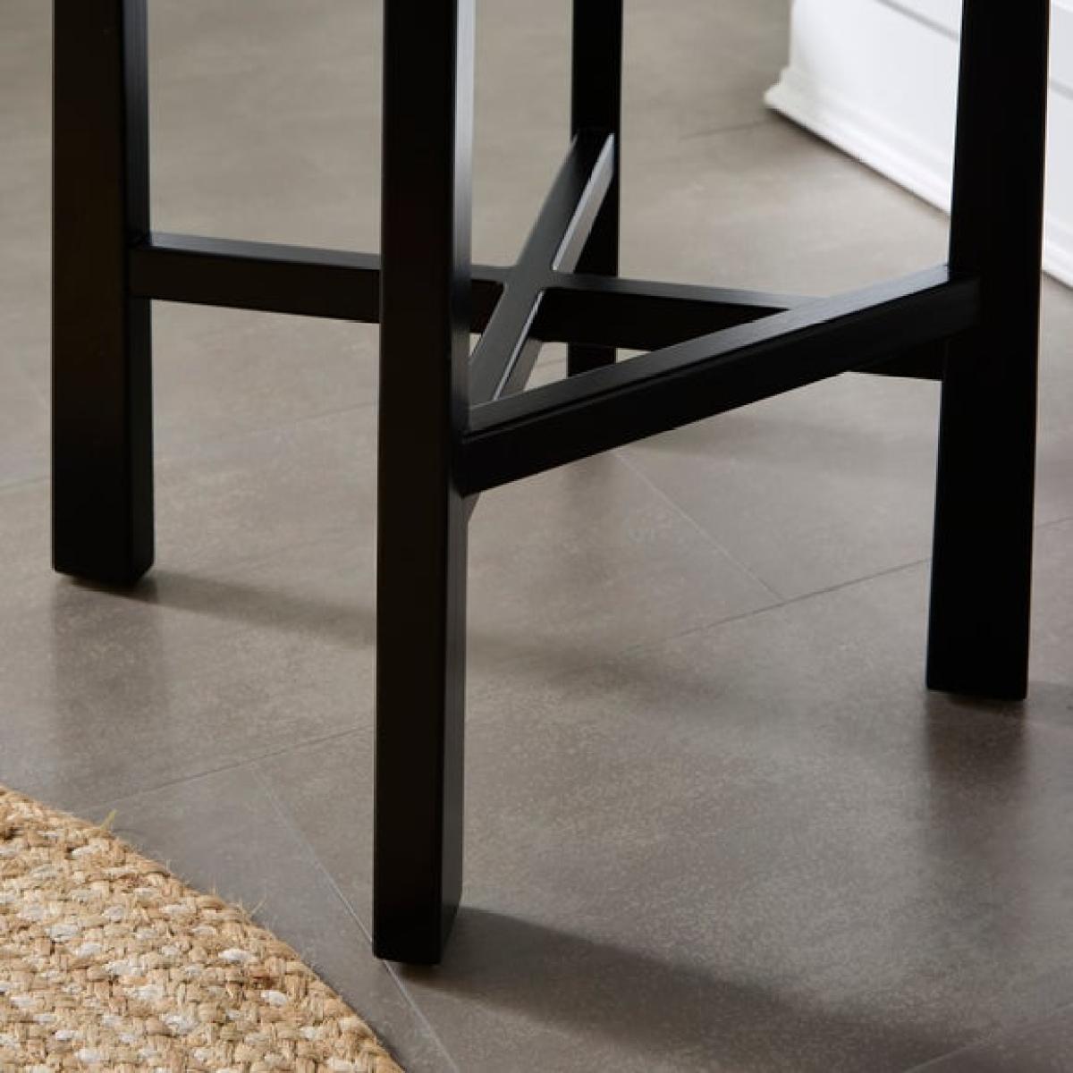 Camille Counter Height Barstool, Striped Fabric – image 4
