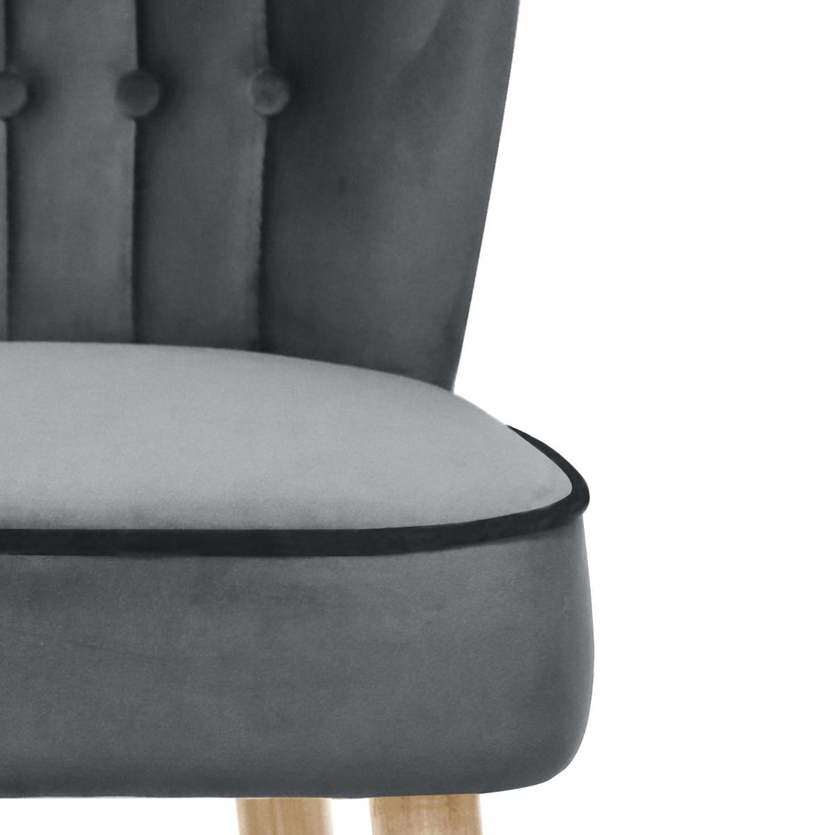 Isla Velvet Bar Stool Grey – image 6