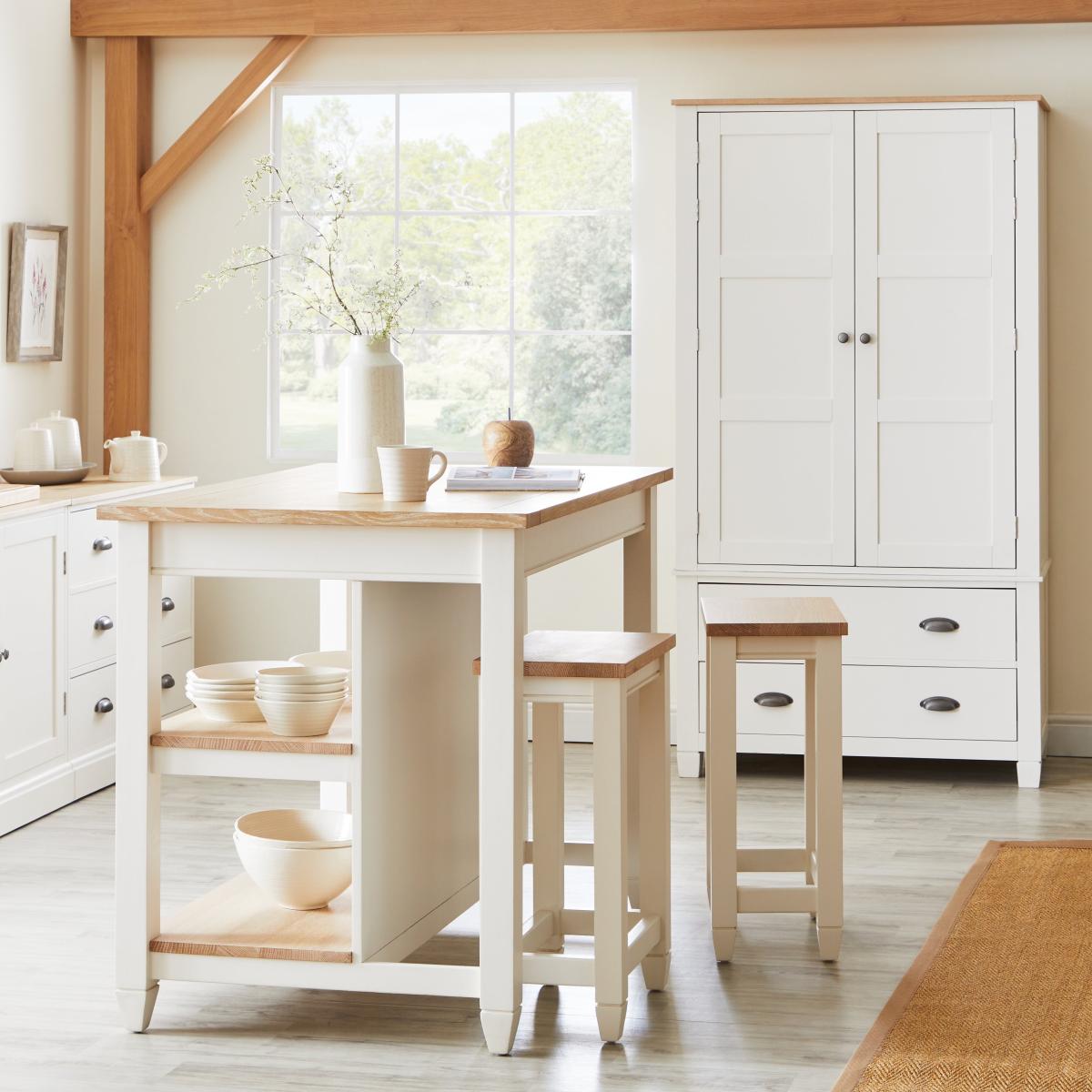 Churchgate Ivory Island Bar Stool Ivory – image 5
