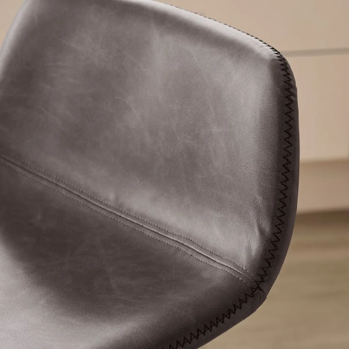 Jayden Height Adjustable Barstool, Faux Leather – image 3