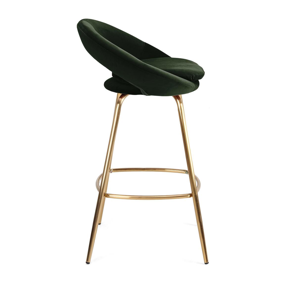 Stella Velvet Bar Stool - Bottle Green Bottle (Green) – image 3