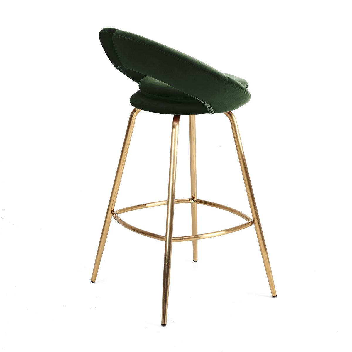 Stella Velvet Bar Stool - Bottle Green Bottle (Green) – image 4