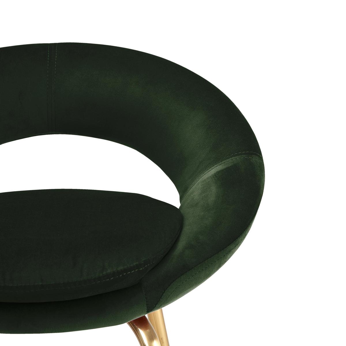 Stella Velvet Bar Stool - Bottle Green Bottle (Green) – image 7