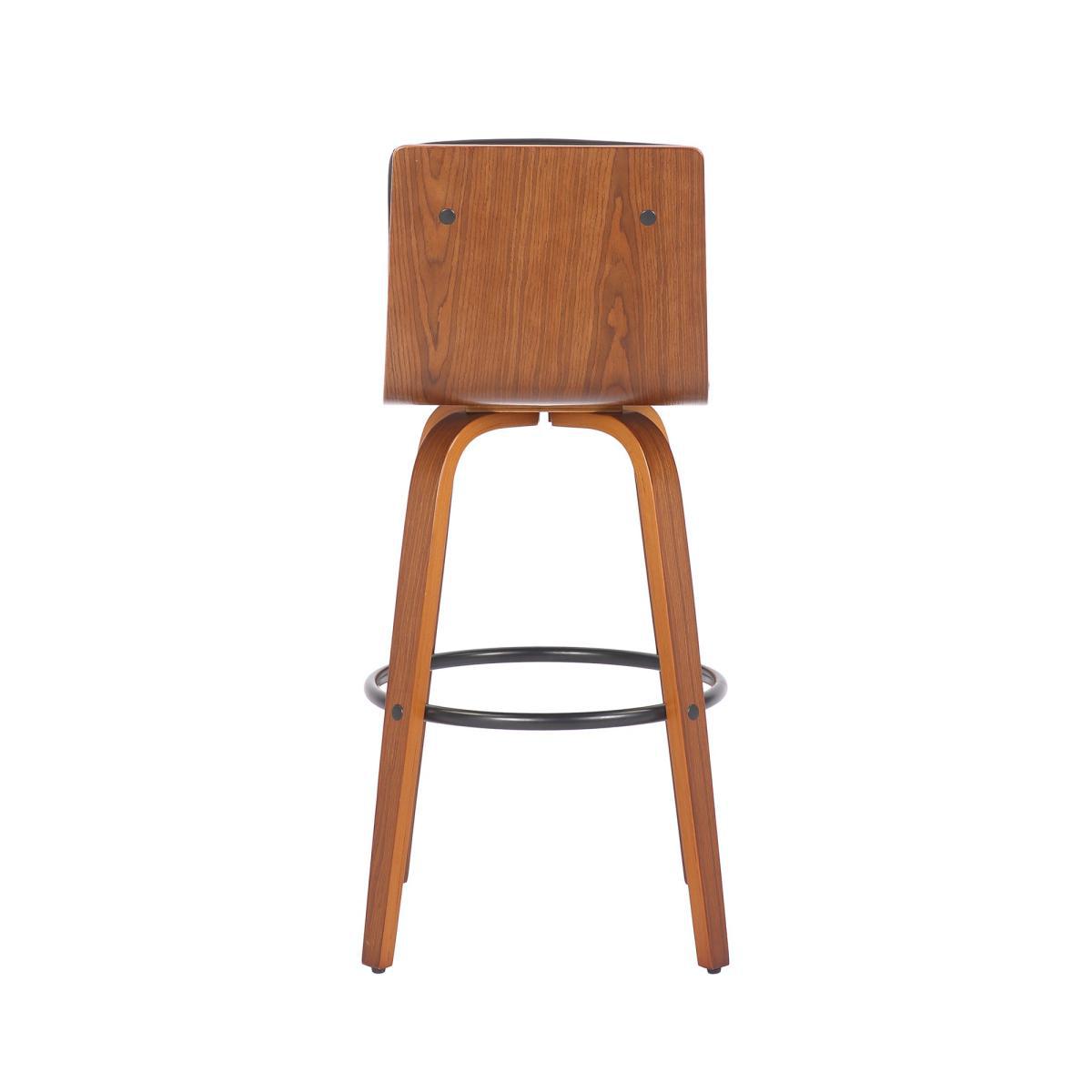 Prato Black PU Leather Bar Stool Black – image 4