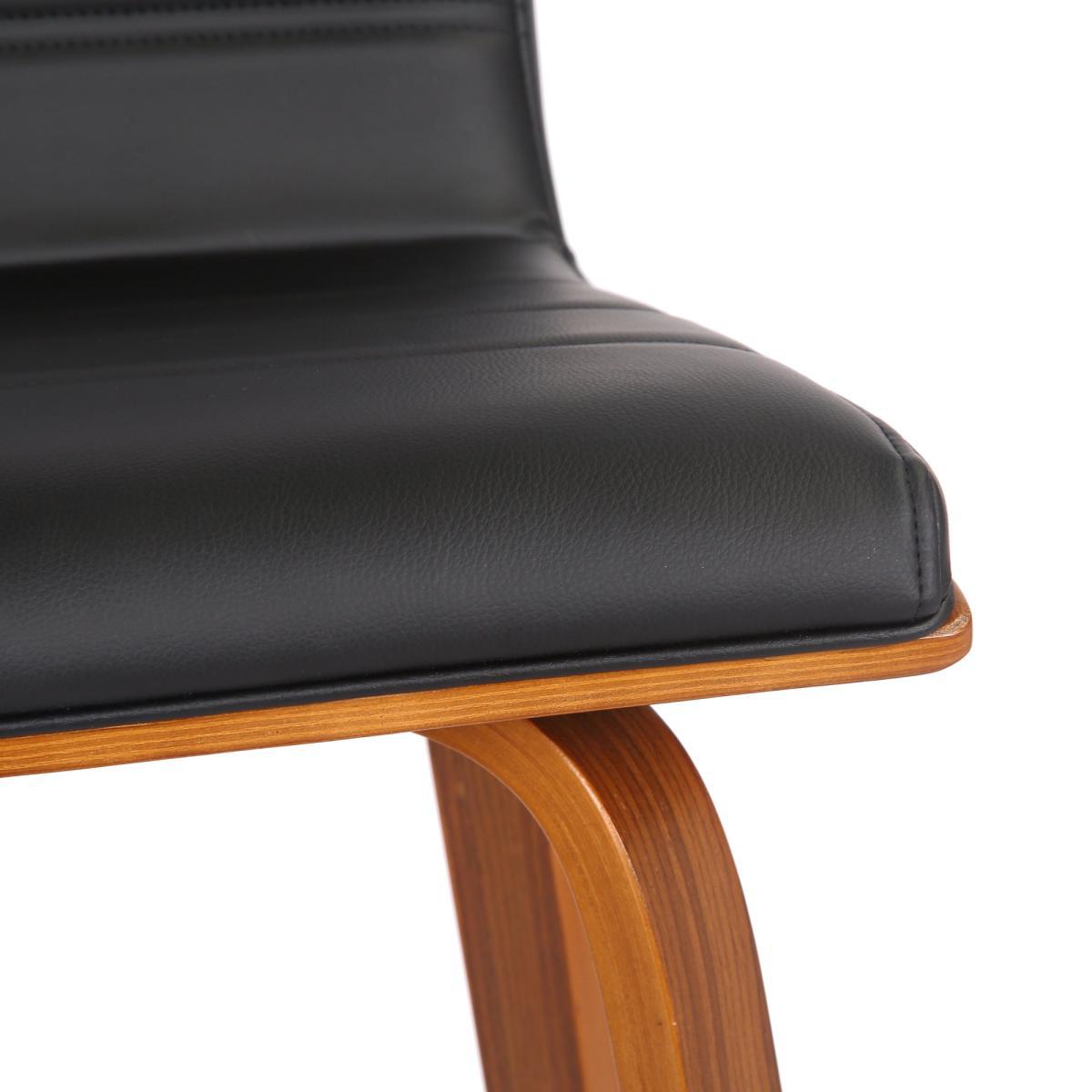 Prato Black PU Leather Bar Stool Black – image 5