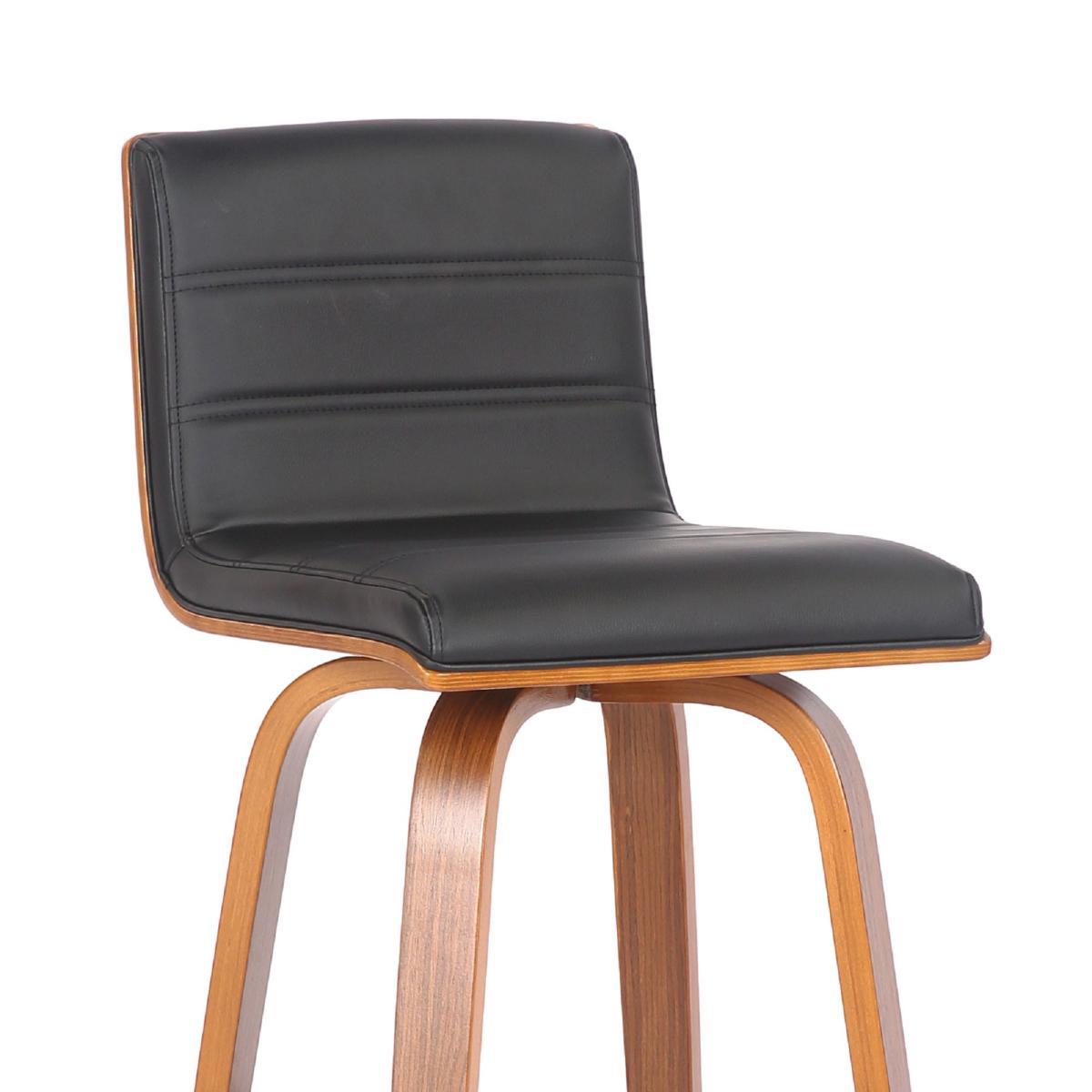 Prato Black PU Leather Bar Stool Black – image 8