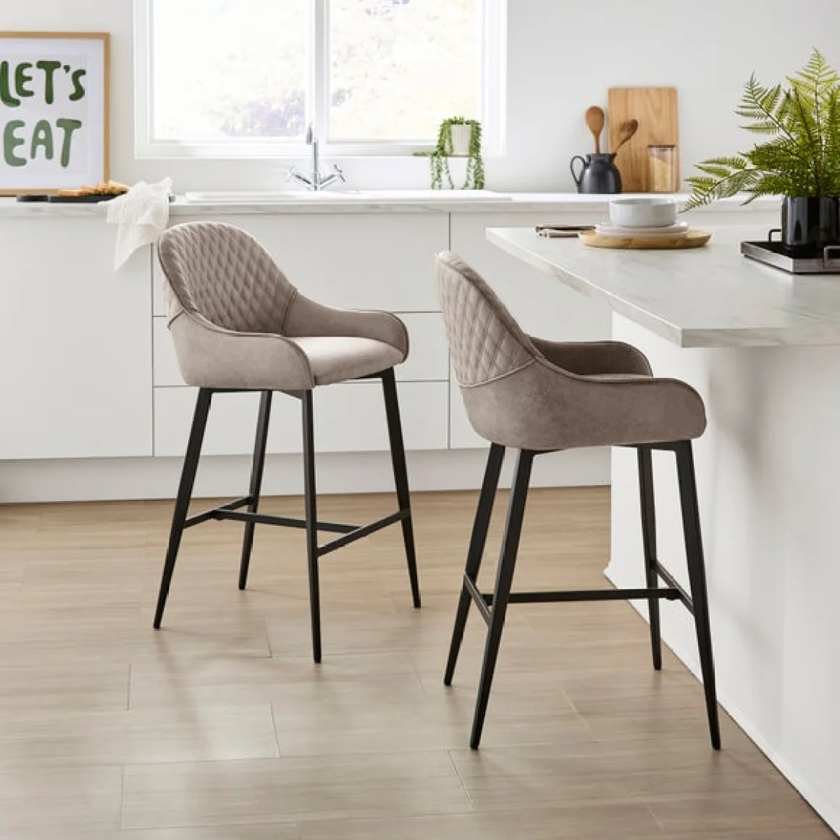 Hudson Bar Stool, Faux Leather – image 2