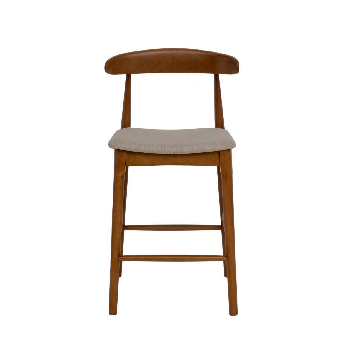 Elements Alva Bar Height Stool, Natural Fabric Beige/Brown – image 3