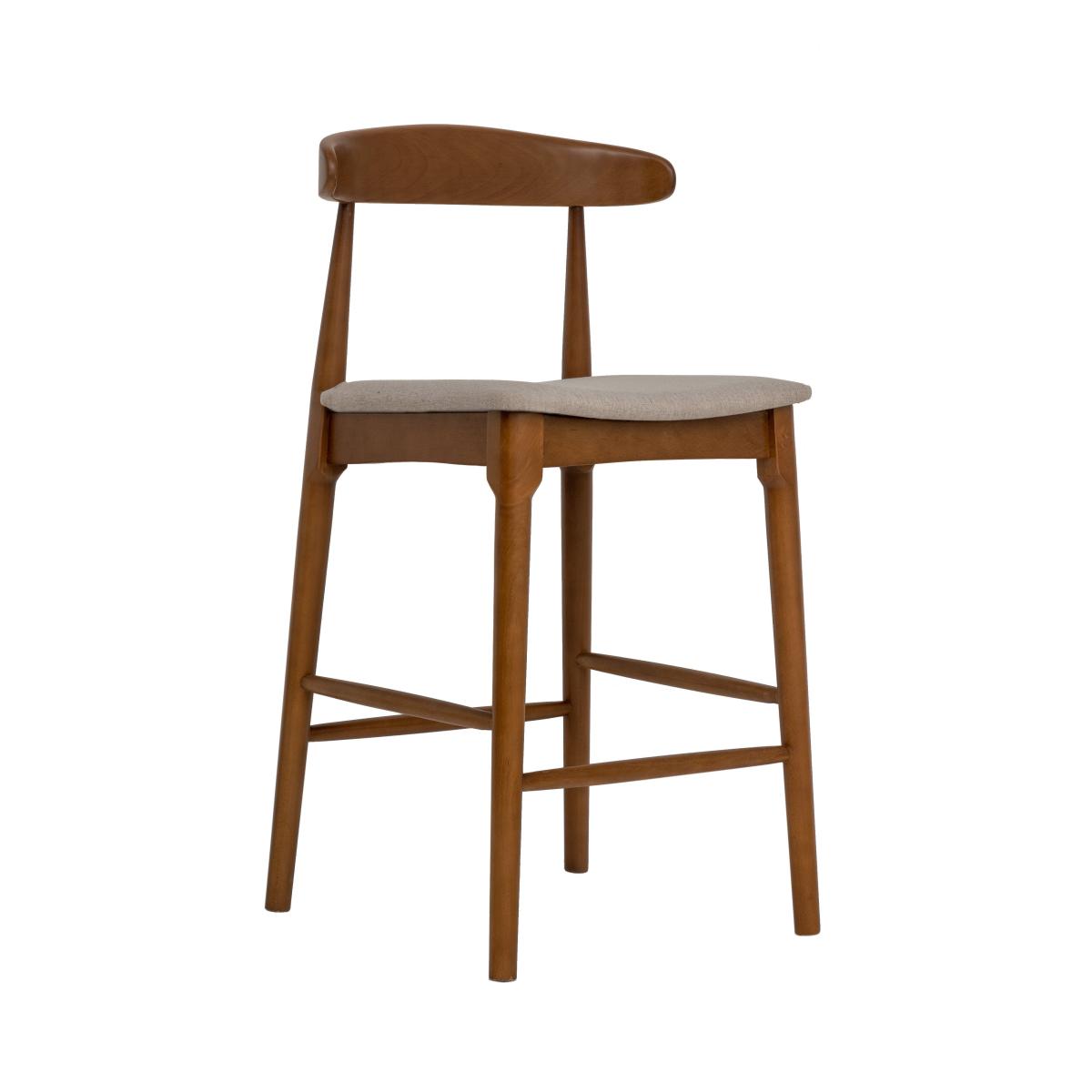 Elements Alva Bar Height Stool, Natural Fabric Beige/Brown – image 4