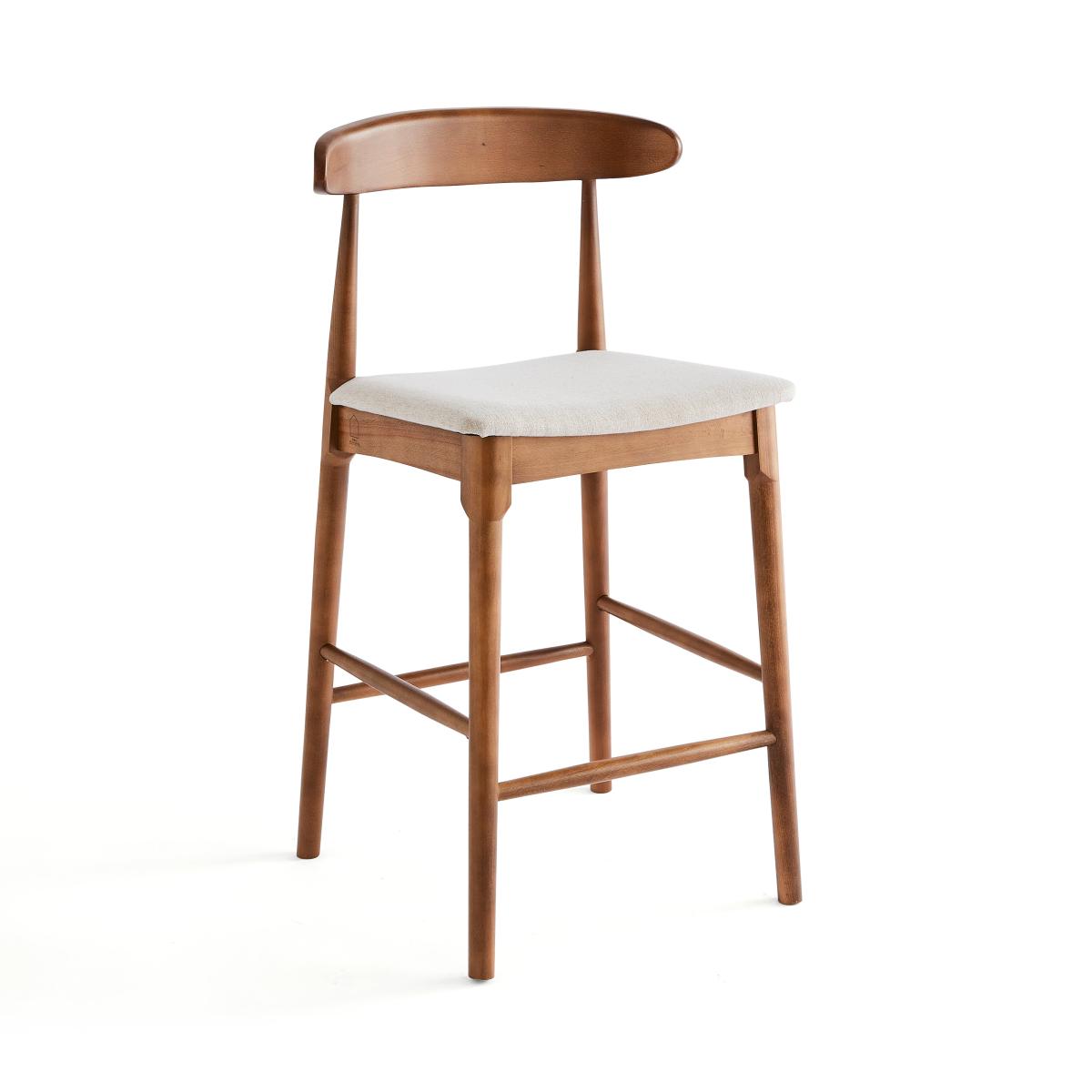 Elements Alva Bar Height Stool, Natural Fabric Beige/Brown – image 5