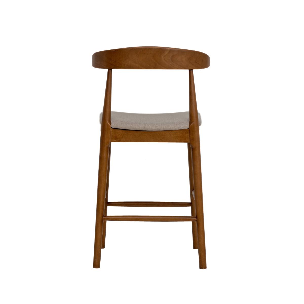 Elements Alva Bar Height Stool, Natural Fabric Beige/Brown – image 7