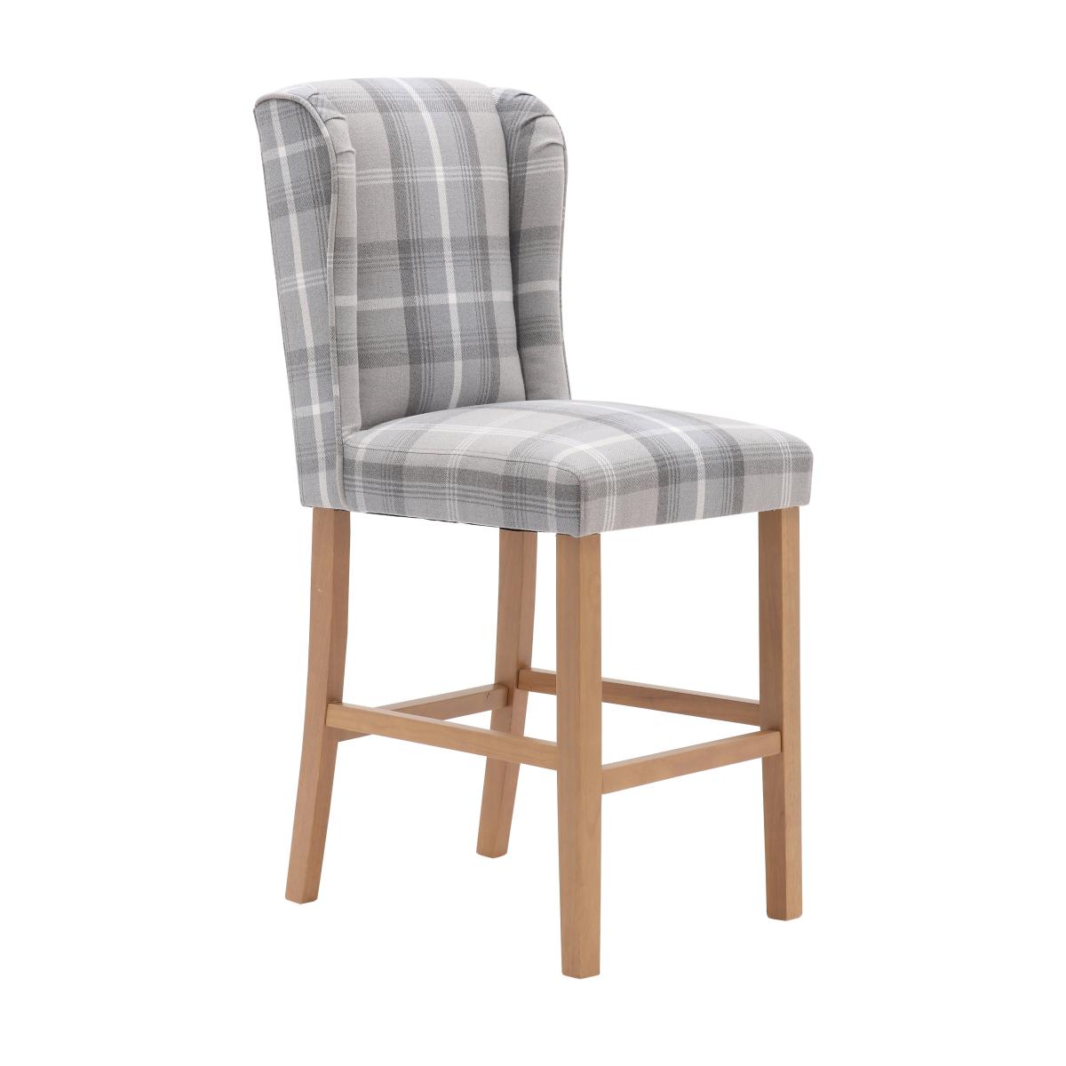 Oswald Bar Stool Grey/White – image 2