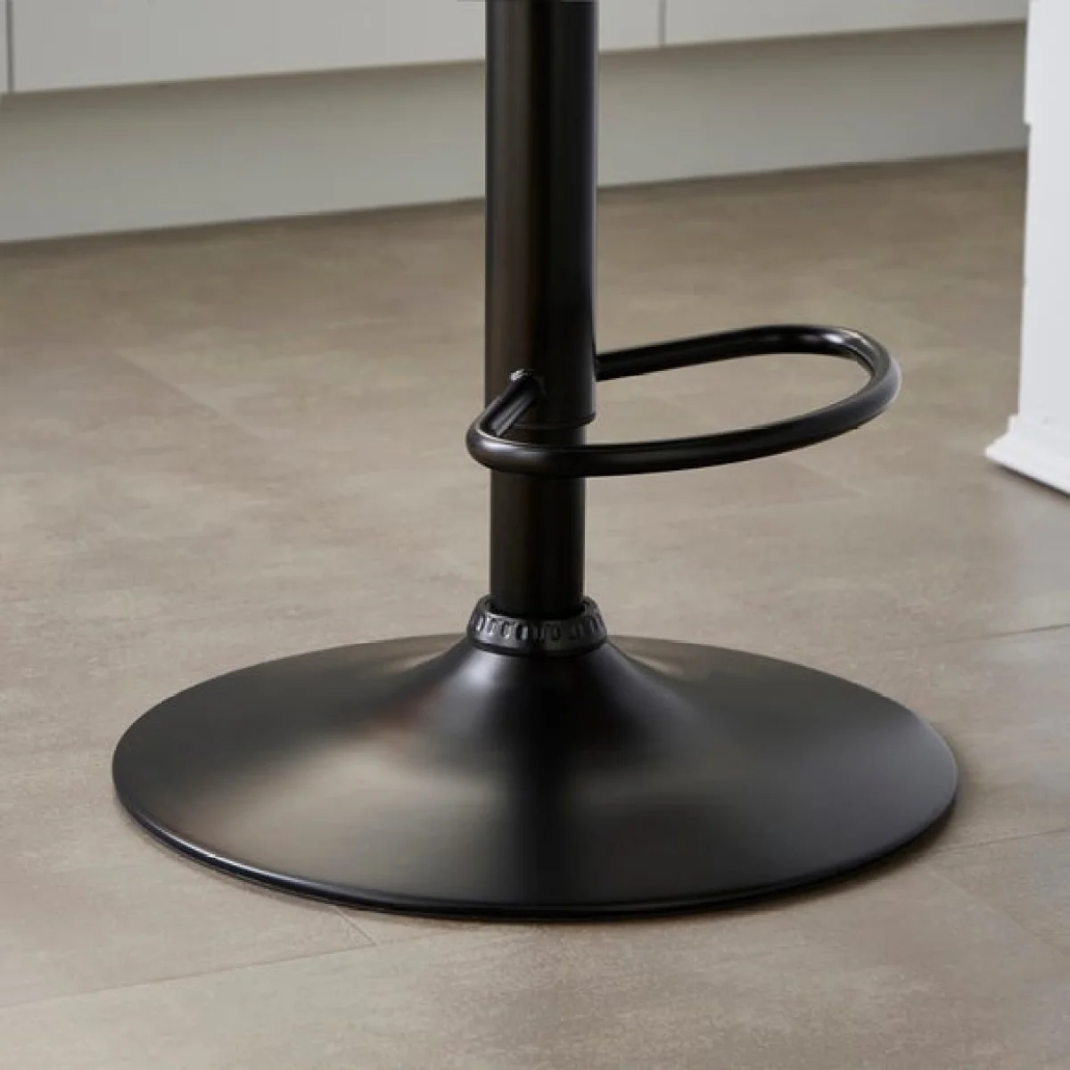Harlan Height Adjustable Barstool, Faux Leather – image 4