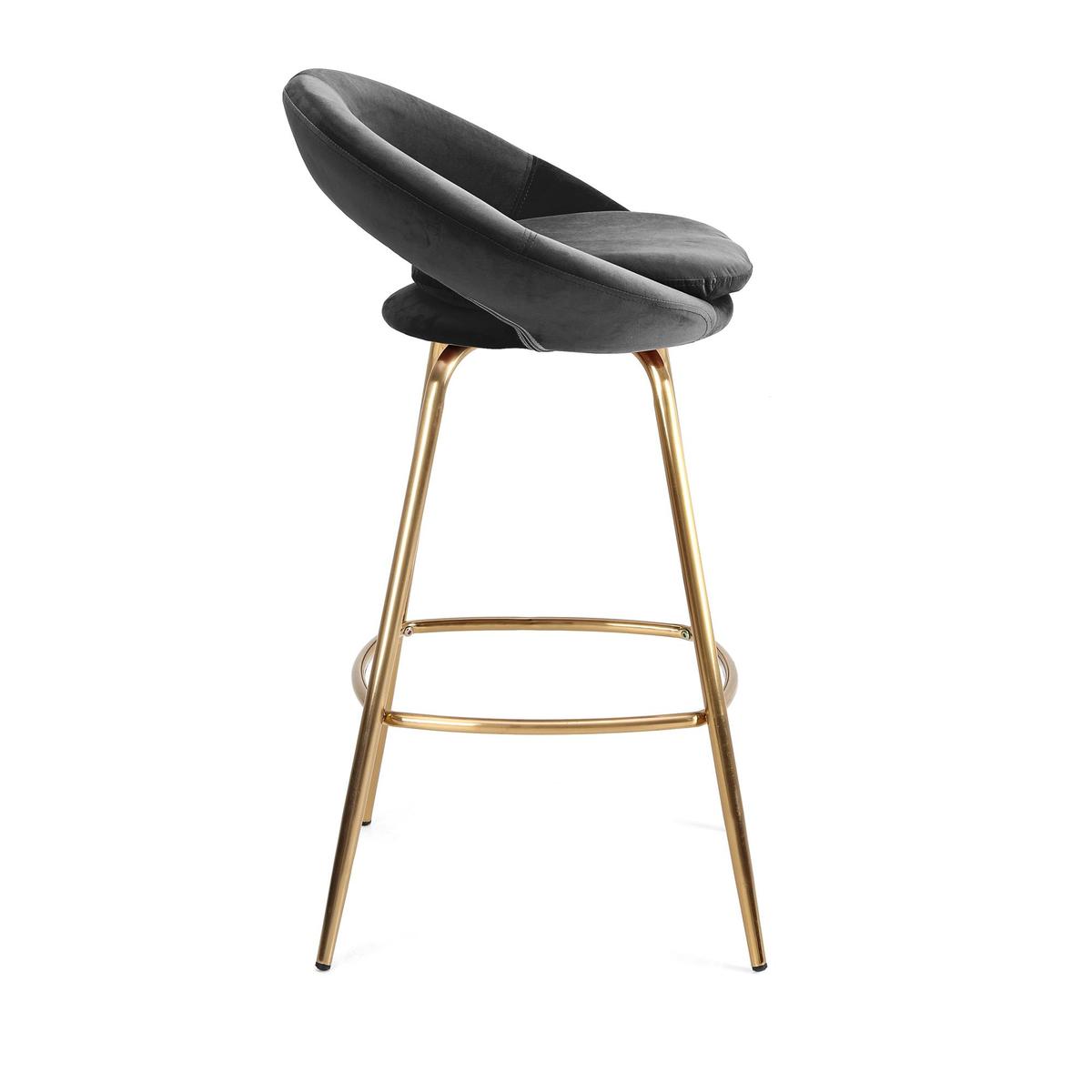 Stella Velvet Bar Stool - Grey Grey – image 3